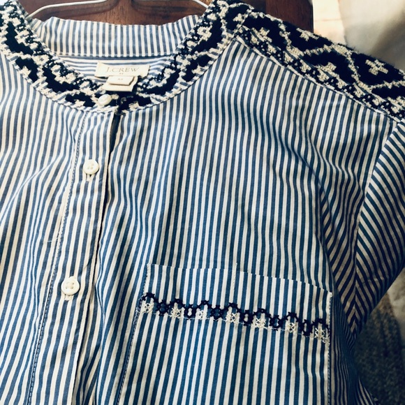 💙 JCrew Beachy Pinstripe Tunic Dress - Picture 6 of 6